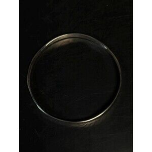 Vintage Sterling Silver Bangle Bracelet Hammered Minimalist Size 7